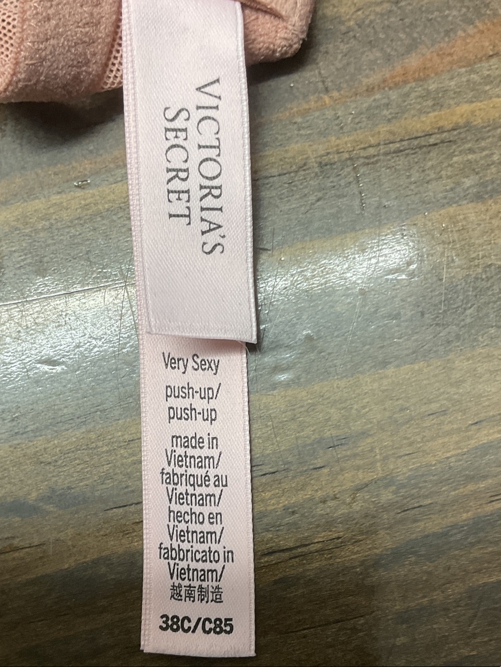 Victoria Secret Very Sexy Stardust Embroidery PushUp Bra Underwire Rose Gold 38C - Picture 7 of 10